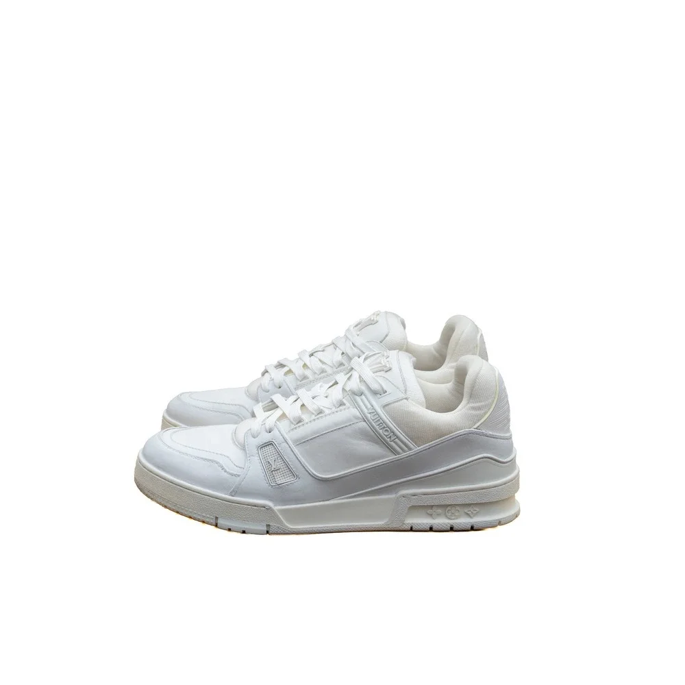 Louis Vuitton White Leather Low-Top Sneakers – UK‎ 9 / US 10 / EU 44 - Picture 2 of 13
